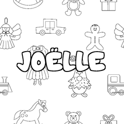 Coloraci&oacute;n del nombre JO&Euml;LLE - decorado juguetes