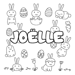 Coloraci&oacute;n del nombre JO&Euml;LLE - decorado Pascua
