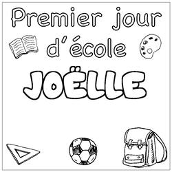 Coloraci&oacute;n del nombre JO&Euml;LLE - decorado primer d&iacute;a de escuela