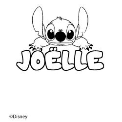 Coloraci&oacute;n del nombre JO&Euml;LLE - decorado Stitch