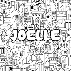 Coloraci&oacute;n del nombre JO&Euml;LLE - decorado ciudad