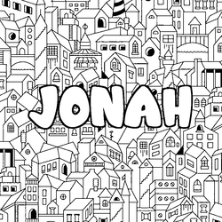 Coloraci&oacute;n del nombre JONAH - decorado ciudad