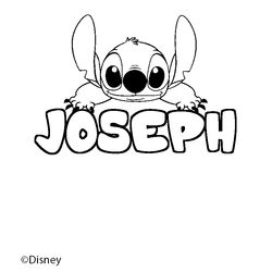 Coloraci&oacute;n del nombre JOSEPH - decorado Stitch