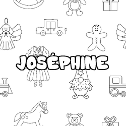 Coloraci&oacute;n del nombre JOS&Eacute;PHINE - decorado juguetes