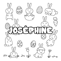 Coloraci&oacute;n del nombre JOS&Eacute;PHINE - decorado Pascua