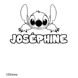 Coloraci&oacute;n del nombre JOS&Eacute;PHINE - decorado Stitch