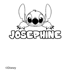 Coloraci&oacute;n del nombre JOSEPHINE - decorado Stitch
