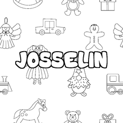 Coloraci&oacute;n del nombre JOSSELIN - decorado juguetes