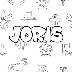Coloraci&oacute;n del nombre JORIS - decorado juguetes