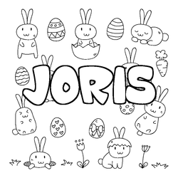 Coloraci&oacute;n del nombre JORIS - decorado Pascua