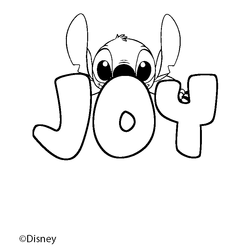 Coloraci&oacute;n del nombre JOY - decorado Stitch