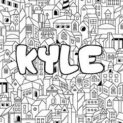 Coloraci&oacute;n del nombre KYLE - decorado ciudad
