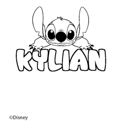 Coloraci&oacute;n del nombre KYLIAN - decorado Stitch