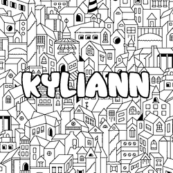 Coloraci&oacute;n del nombre KYLIANN - decorado ciudad