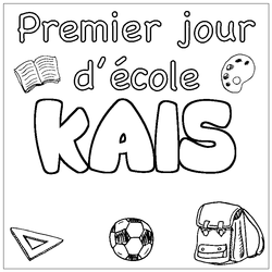 Coloraci&oacute;n del nombre KAIS - decorado primer d&iacute;a de escuela
