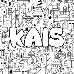 Coloraci&oacute;n del nombre KAIS - decorado ciudad