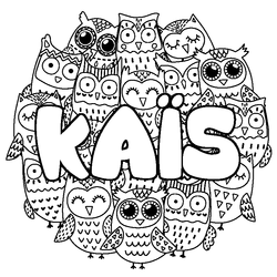 Coloraci&oacute;n del nombre KA&Iuml;S - decorado b&uacute;hos