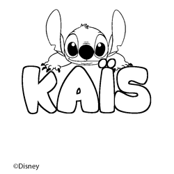 Coloraci&oacute;n del nombre KA&Iuml;S - decorado Stitch