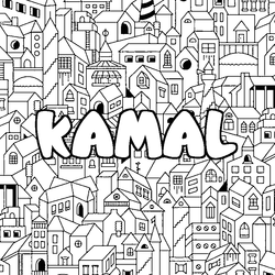Coloraci&oacute;n del nombre KAMAL - decorado ciudad