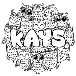 Coloraci&oacute;n del nombre KAYS - decorado b&uacute;hos