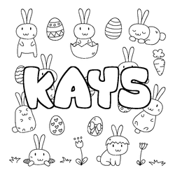 Coloraci&oacute;n del nombre KAYS - decorado Pascua