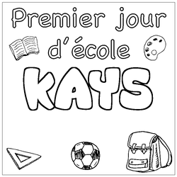 Coloraci&oacute;n del nombre KAYS - decorado primer d&iacute;a de escuela