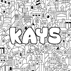 Coloraci&oacute;n del nombre KAYS - decorado ciudad
