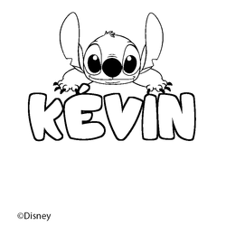 Coloraci&oacute;n del nombre K&Eacute;VIN - decorado Stitch