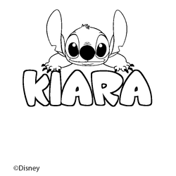 Coloraci&oacute;n del nombre KIARA - decorado Stitch