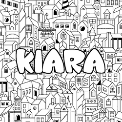 Coloraci&oacute;n del nombre KIARA - decorado ciudad
