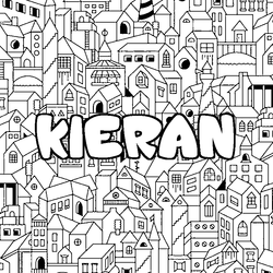 Coloraci&oacute;n del nombre KIERAN - decorado ciudad