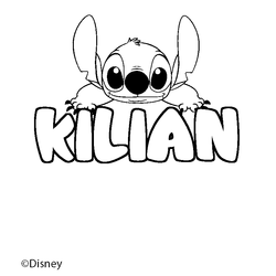 Coloraci&oacute;n del nombre KILIAN - decorado Stitch
