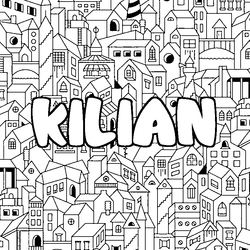 Coloraci&oacute;n del nombre KILIAN - decorado ciudad