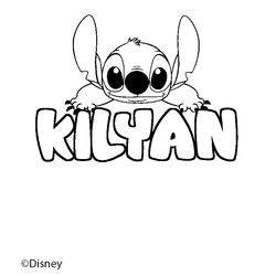 Coloraci&oacute;n del nombre KILYAN - decorado Stitch