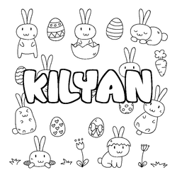 Coloraci&oacute;n del nombre KILYAN - decorado Pascua