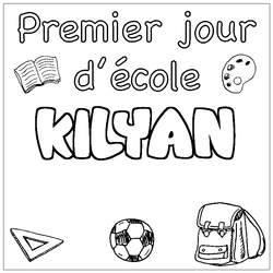 Coloraci&oacute;n del nombre KILYAN - decorado primer d&iacute;a de escuela