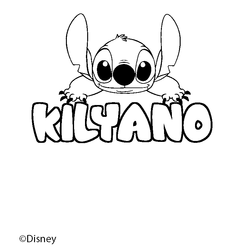 Coloraci&oacute;n del nombre KILYANO - decorado Stitch