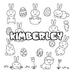 Coloraci&oacute;n del nombre KIMBERLEY - decorado Pascua