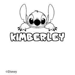Coloraci&oacute;n del nombre KIMBERLEY - decorado Stitch