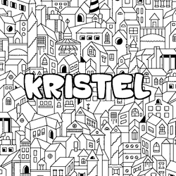 Coloraci&oacute;n del nombre KRISTEL - decorado ciudad