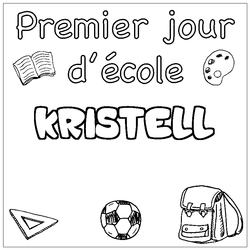 Coloraci&oacute;n del nombre KRISTELL - decorado primer d&iacute;a de escuela