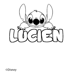 Coloraci&oacute;n del nombre LUCIEN - decorado Stitch