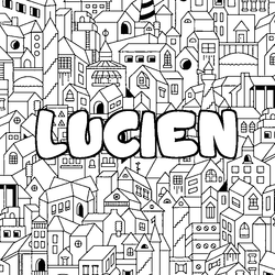 Coloraci&oacute;n del nombre LUCIEN - decorado ciudad