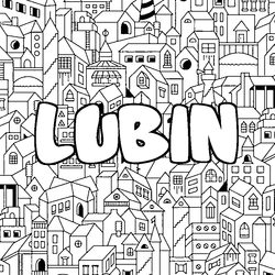 Coloraci&oacute;n del nombre LUBIN - decorado ciudad