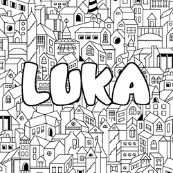 Coloraci&oacute;n del nombre LUKA - decorado ciudad
