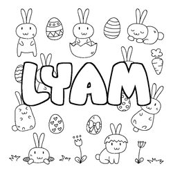 Coloraci&oacute;n del nombre LYAM - decorado Pascua