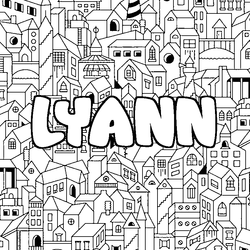 Coloraci&oacute;n del nombre LYANN - decorado ciudad