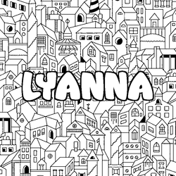 Coloraci&oacute;n del nombre LYANNA - decorado ciudad
