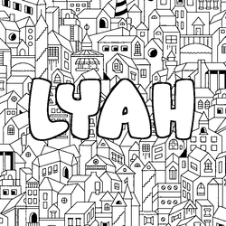 Coloraci&oacute;n del nombre LYAH - decorado ciudad