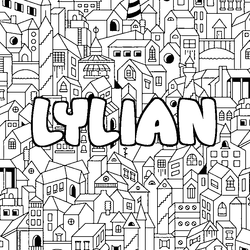 Coloraci&oacute;n del nombre LYLIAN - decorado ciudad